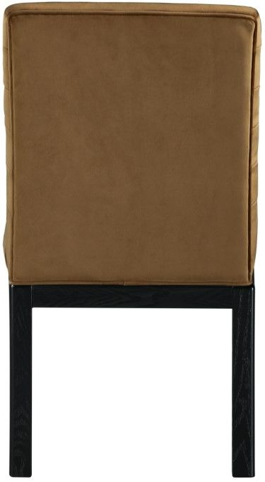 Meridian Furniture Evelyn Saddle/Black Velvet Upholstered Side Chair-3