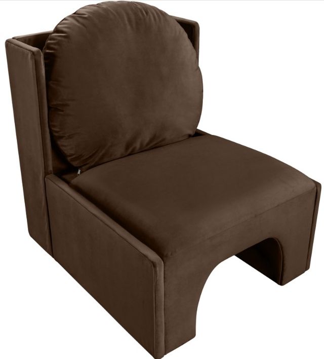 Meridian Furniture Sigma Brown Velvet Upholstered Accent Chair-2