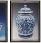 A & B Home 2-Piece Blue/White Framed Wall Art Set-2