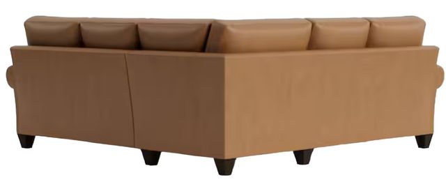 Bassett® Furniture Customizable Benchmade Premier 2-Piece Leather Large Roll Arm L-Shaped Sectional-2