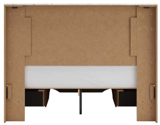 Benchcraft® Lawroy Light Natural 90" Queen Storage Panel Bed-3