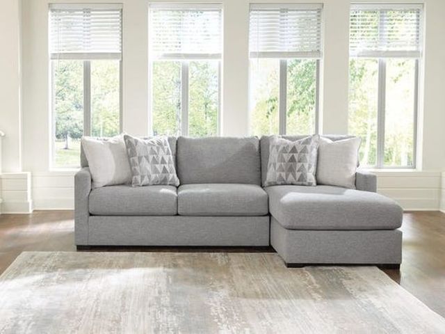 Signature Design by Ashley® Artisian Loft 2-Piece Pewter Left-Arm Facing Sleeper Sectional and Chaise-2