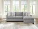 Signature Design by Ashley® Artisian Loft 2-Piece Pewter Left-Arm Facing Sleeper Sectional and Chaise-2