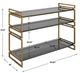 Uttermost® Stacked Up Smoke Gray Console Table with Lightly Antique Gold Frame-2
