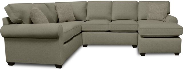 England Furniture Customizable Charlie Dark Brown Sectional-2