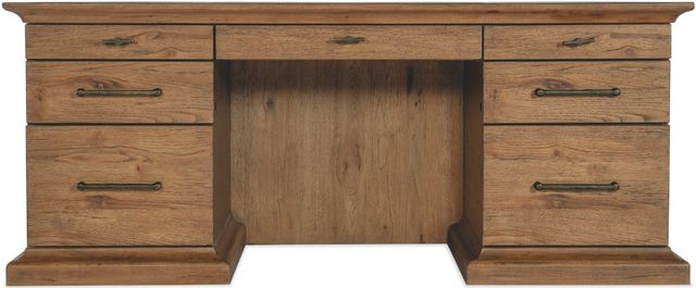 Hooker® Furniture Big Sky Vintage Natural Executive Desk-2