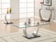 Coaster® Pruitt Glass Top Coffee Table with Satin Base-2