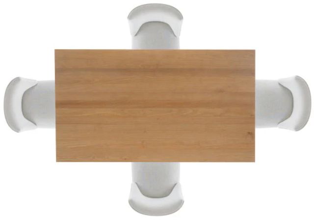 Powell® Banks 5-Piece Beige/Rustic Honey Dining Table Set-3