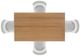 Powell® Banks 5-Piece Beige/Rustic Honey Dining Table Set-3