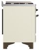 Ilve® Majestic III 48" Antiqued White Pro Style Dual Fuel Liquid Propane Range with Triple Glass Door and Burnished Trim-3