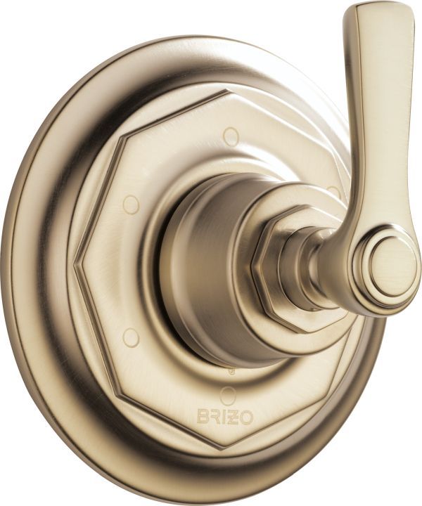 Brizo Rook® Brilliance® Luxe Gold® Diverter Trim with Cartridge Ships -0