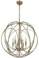 YHD Satin Brass 6-Light Chandelier-3
