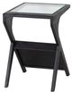 Porter International Designs Canberra Glass Top Recliner Table with Black Base-3