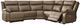 Signature Design by Ashley® Max-Media 5-Piece Biscotti Power Reclining Curved Sectional-0