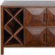 StyleCraft Norman Wyatt Brown Buffet with Twin Wine Bottle Storage Bins-1