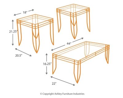 Signature Design by Ashley® Exeter 3 Piece Black/Brown Occasional Table Set-2