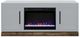 Legends Home Nora Barnwood/Jasmine White Fireplace TV Console-0