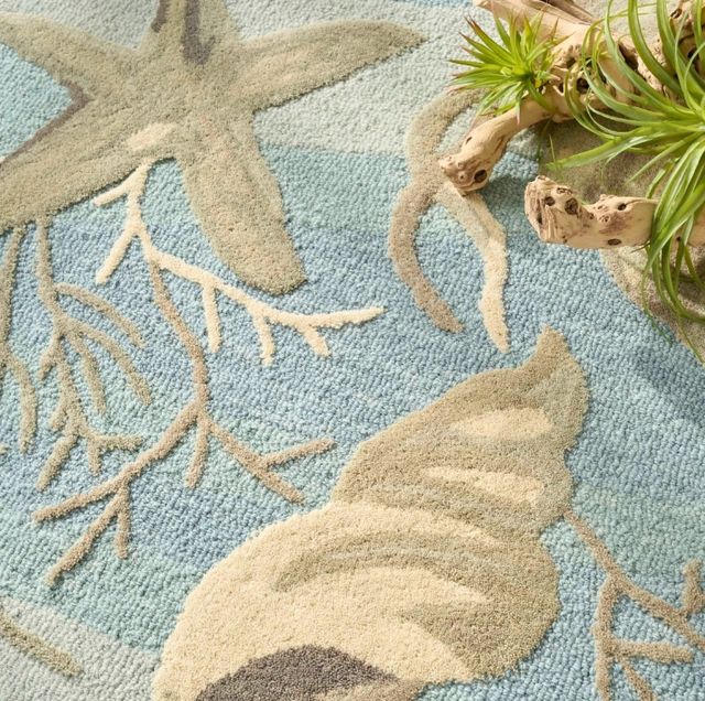 Nourison Home™ Waterside Blue 5'x7' Uniqued Shaped Rug-4