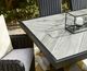 Signature Design by Ashley® Beachcroft Light Gray Outdoor Aluminum/Porcelain Dining Table with Black Base-5