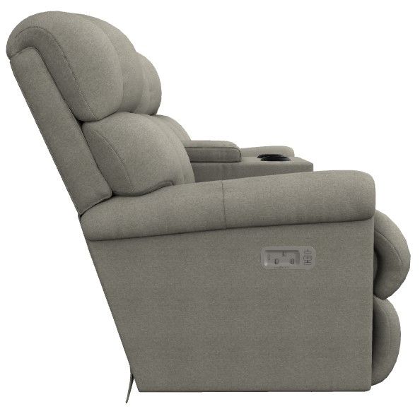 La-Z-Boy® Pinnacle Dove Power Wall Reclining Loveseat with Console and Headrest-3