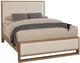 Vaughan-Bassett Lodge & Loft Blond Oak/Ivory Cream California King Upholstered Panel Bed-0