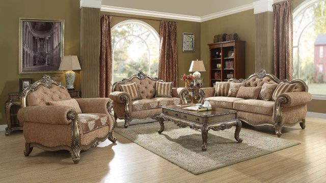 ACME Furniture Ragenardus Brown/Vintage Oak Sofa-1