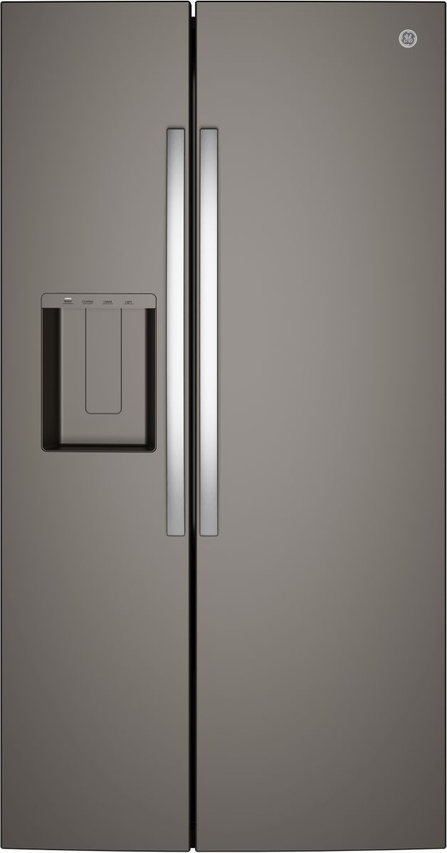 GE® 36" 23.6 Cu. Ft. Fingerprint Resistant Slate Counter Depth Side-By-Side Refrigerator with Extra Tall Dispenser and In-Door Icemaker-0