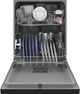 GE® 24" Black Front Control Built-In Dishwasher-2