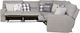 Catnapper® Rockport 5-Piece Gray Manual Reclining Curved Sectional-4