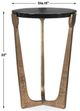Uttermost® Bohdi Cast Glass Top Indoor-Outdoor Accent Table with Antique Brass Aluminum Base-2