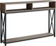 Monarch Specialties Inc. Taupe 48"L Open Shelve Hall Console Table with Black Metal Frame-0