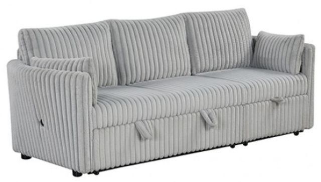 Furniture of America® Denholme Gray Sectional with Pull Out-0