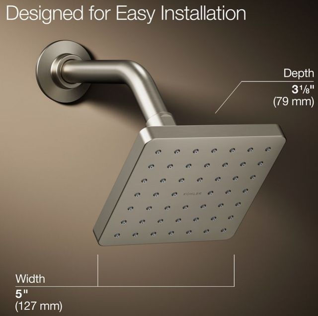 KOHLER® Parallel® Vibrant Brushed Nickel 2.5 GPM Single-Function Showerhead-3