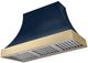 AGA Cascade 48" Indigo Wall Mounted Range Hood  with Brushed Brass Trim-0