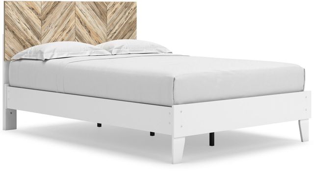 Signature Design by Ashley® Piperton Matte White Full Panel Platform Bed-0