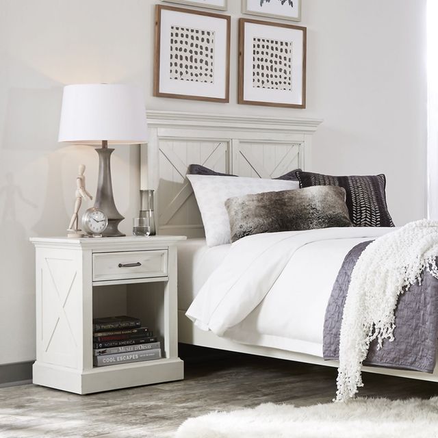 homestyles® Seaside Lodge 2-Piece Off-White Twin Headboard Set-3