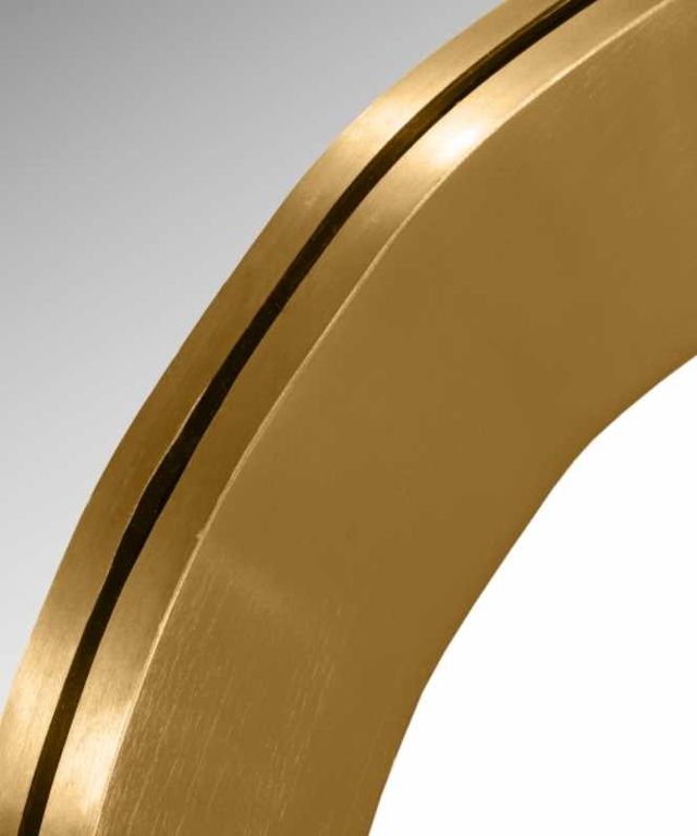Meridian Furniture Oblique Brushed Gold Mirror-4