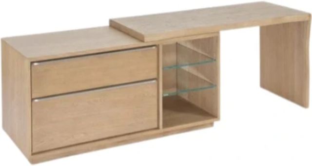 Modus Furniture One White Oak Executive Desk-0
