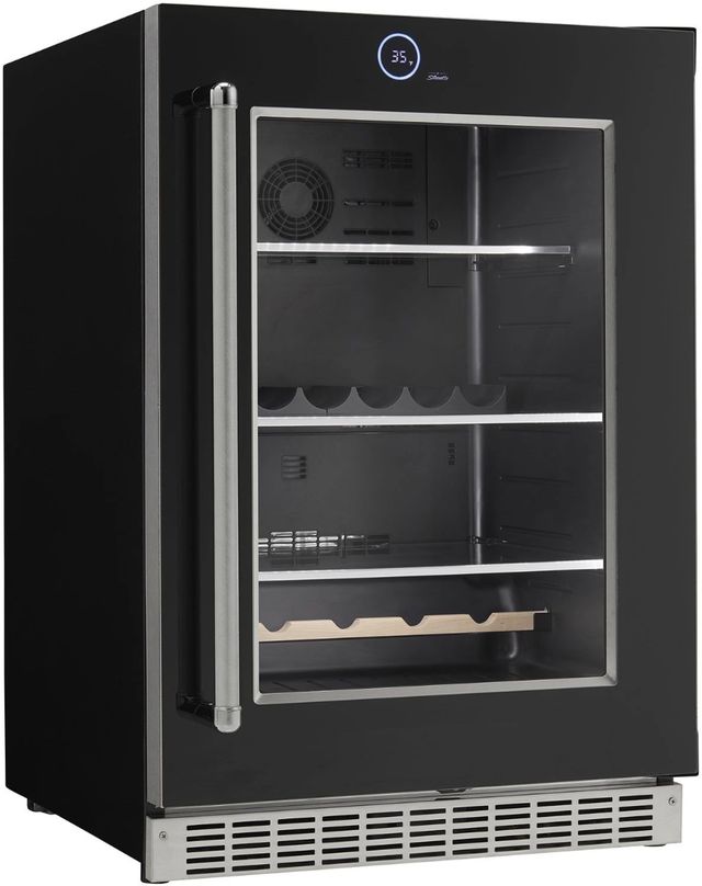 Silhouette® Reserve 24” 5 Cu. Ft. Black Built-In Wine Cooler-2