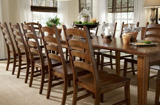 A-America® Toluca Rustic Amber Ladderback Dining Side Chair-1