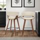Armen Living Jagger Cream/Walnut Counter Stool-2
