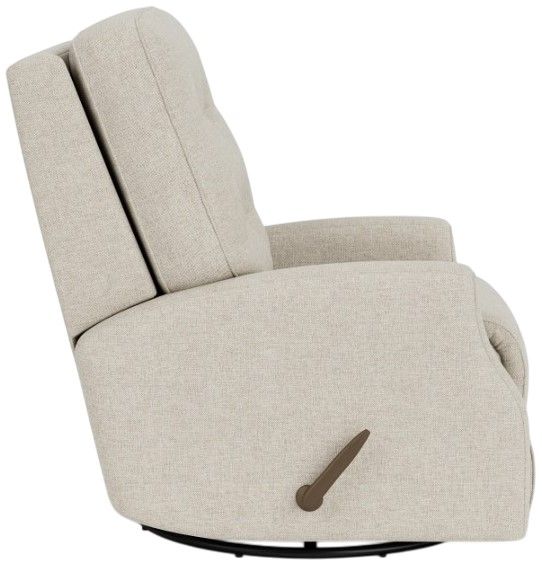 Flexsteel® Devon White Vanilla Swivel Gliding Recliner-2