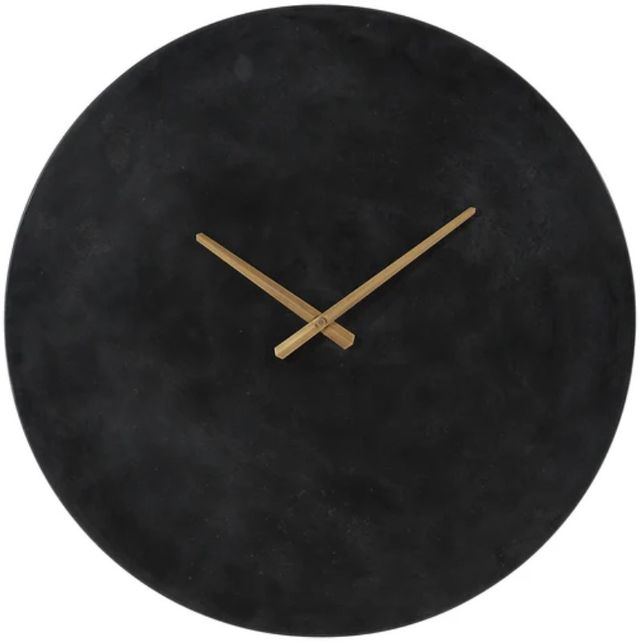 Renwil® Darnay Honed Black Wall Clock-0