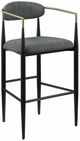 Coaster® Tina 2-Piece Black/Dark Gray Upholstered Bar Stool Set-3