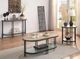 ACME Furniture Brantley Oak Coffee Table with Sandy Black Base-3