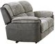 American Wholesale Furniture Paris Brown/Charcoal Power Reclining Loveseat-0