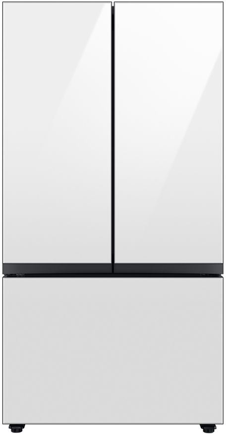 Samsung Bespoke 36 in. 30.0 Cu. Ft. White Glass French Door Refrigerator with AutoFill Water Pitcher