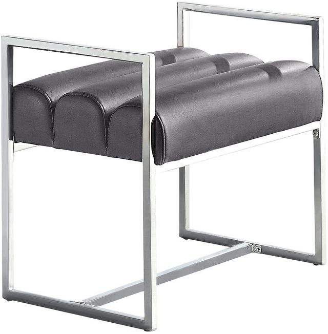Mazin Furniture Juno Grey Ottoman-1