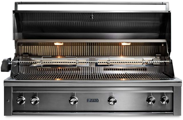 LYNX® Professional 4-Burner Stainless Steel Built-In Liquid Propane Grill with Rotisserie-1
