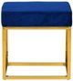 VIG Furniture Modrest Downey Blue Velvet Stool Ottoman-4